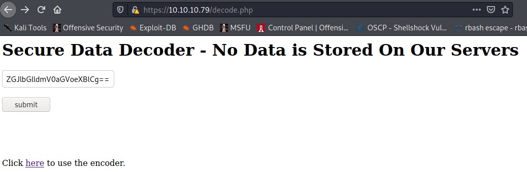 Decoding the recovered Base64 value